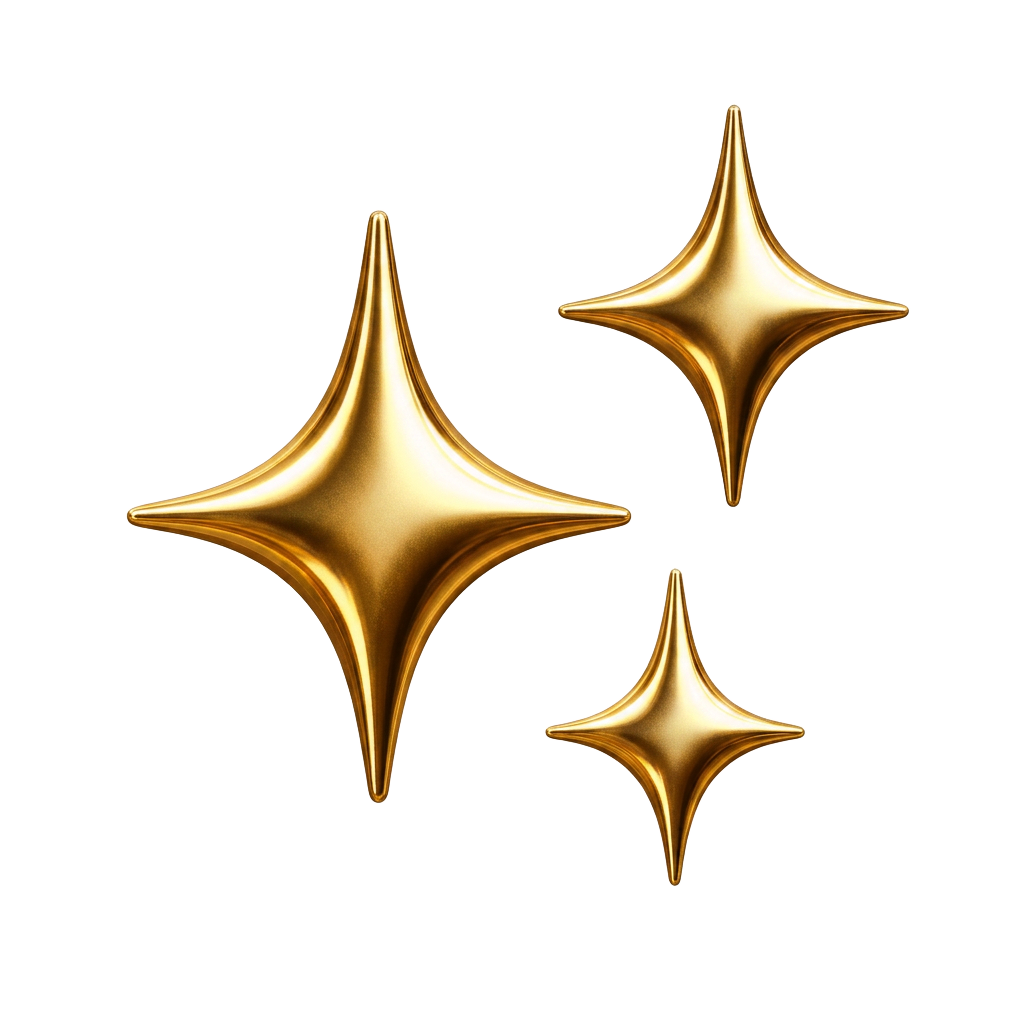 Gold sparkles icon